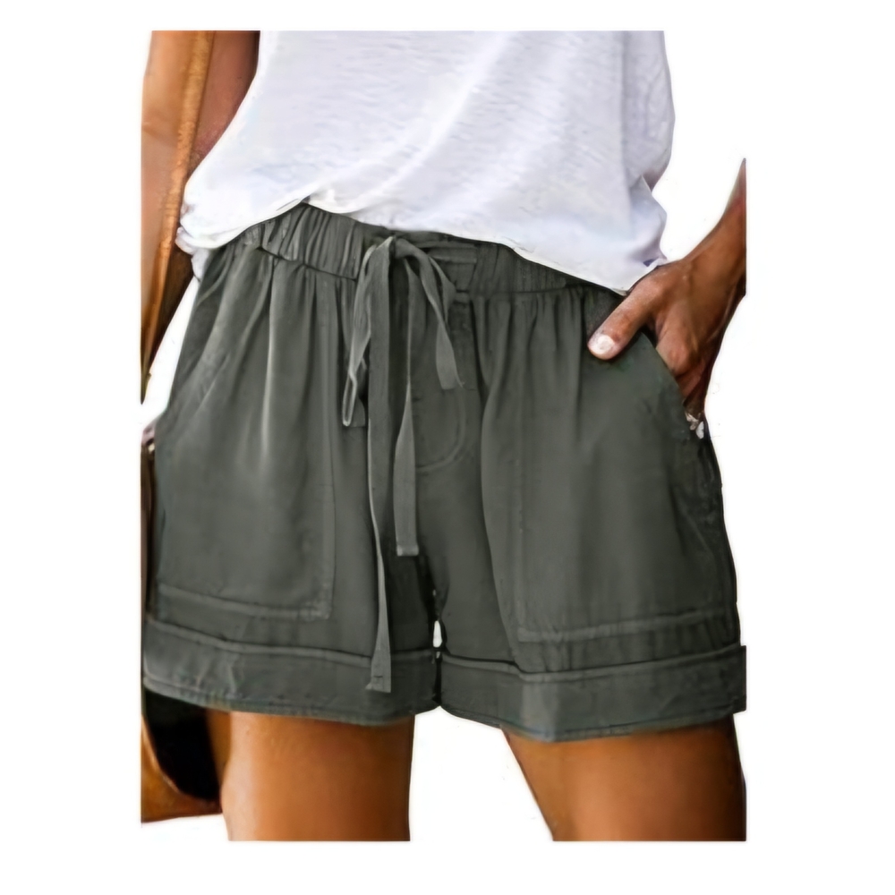 Women's Olive Green Casual Shorts, XXL